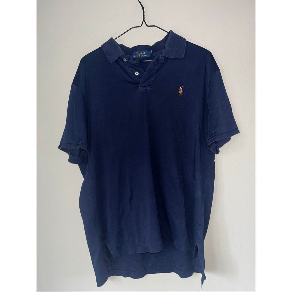 Polo Ralph Lauren Men’s Polo Pima Soft Touch Navy Blue XL